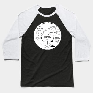 Three 3 Circles Gospel BLACK LETTERING NEW Baseball T-Shirt